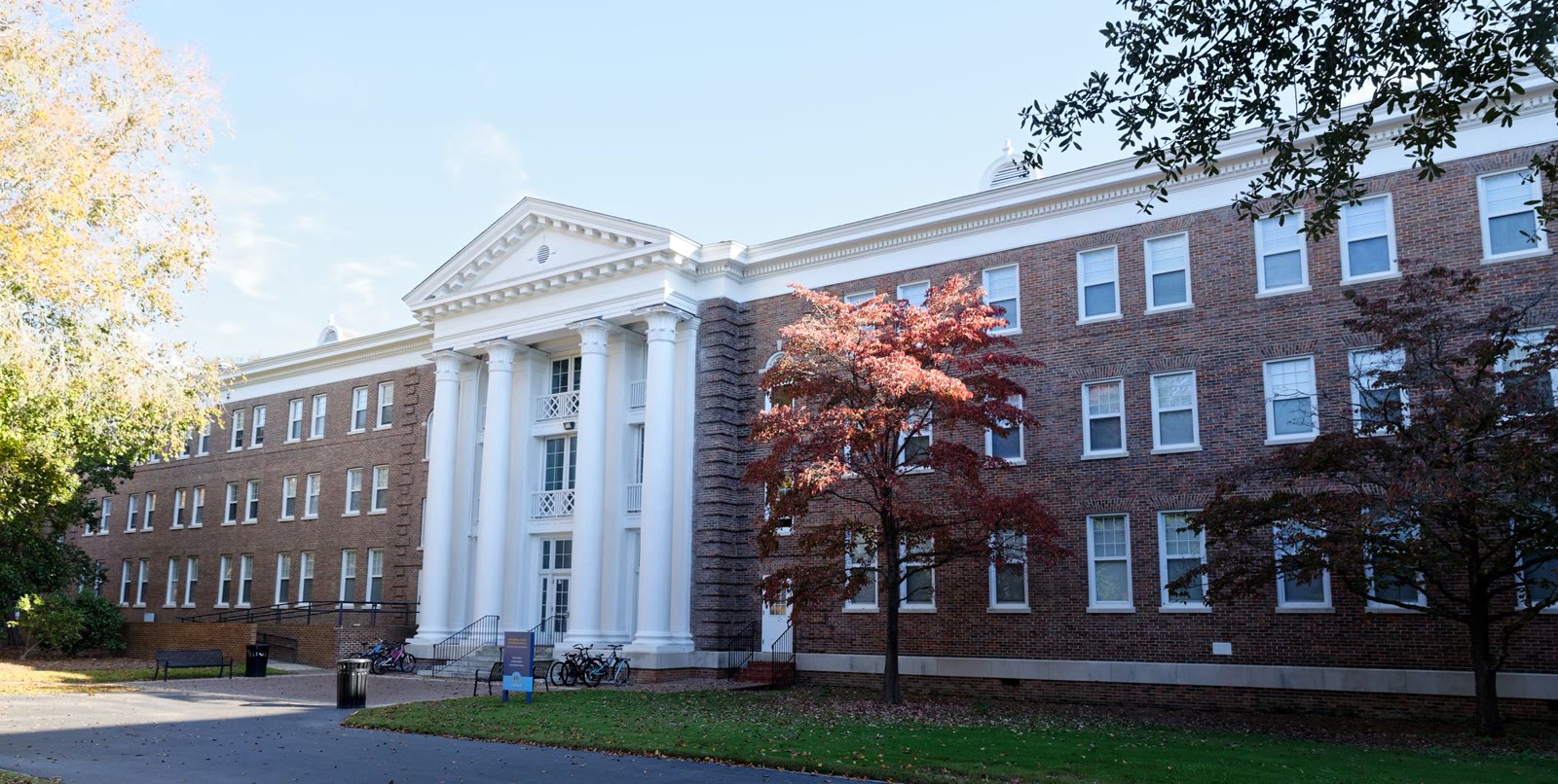 Memorial Hall on the Coker University campus in Hartsville, South Carolina, the grounds where the Governor's School was founded in 1988