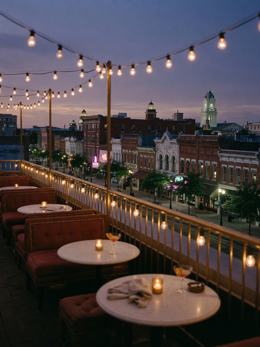 The Rooftop at blue hour
